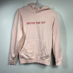 Manifest That Sh** Pink Hoodie Small Law of Attraction Positivity Affirmation